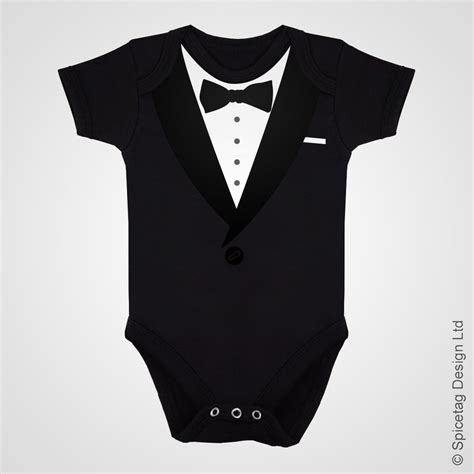 tuxedo baby grow.